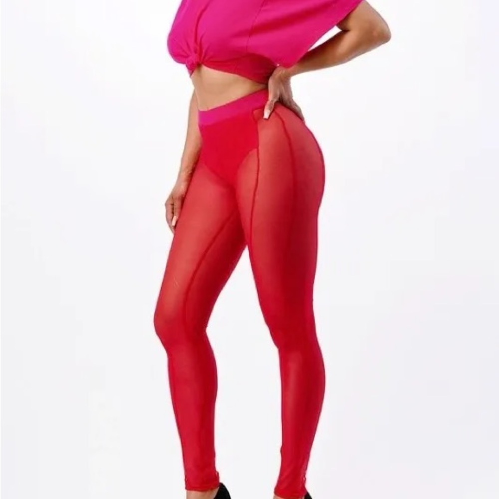 Stylish Spring Fling Sheer Leggings Set